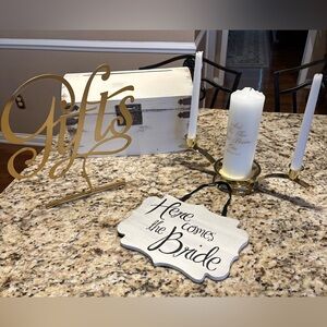 Wedding items.  Gift box, signs and more…